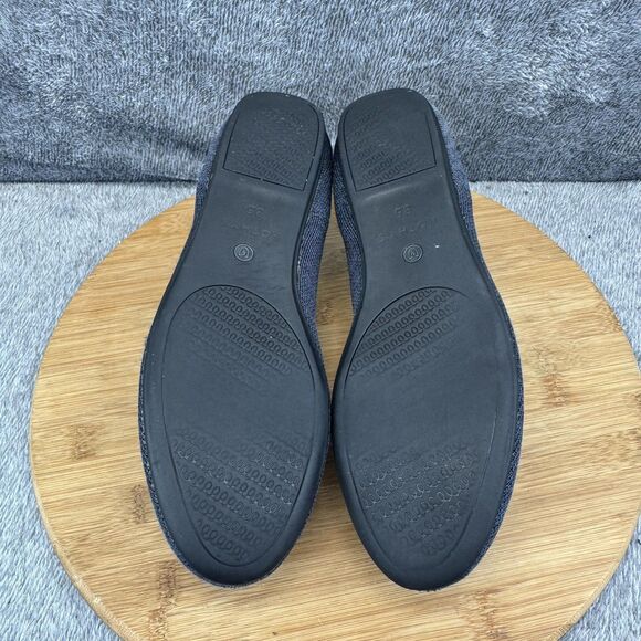 Rothy's Shoes Womens Size 8.5 Black Pointed Toe Flats Knit Washable Eco Friendly - Picture 6 of 10